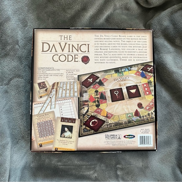 The DaVinci Code Board Game 2006 Columbia Roseart - Picture 2 of 6